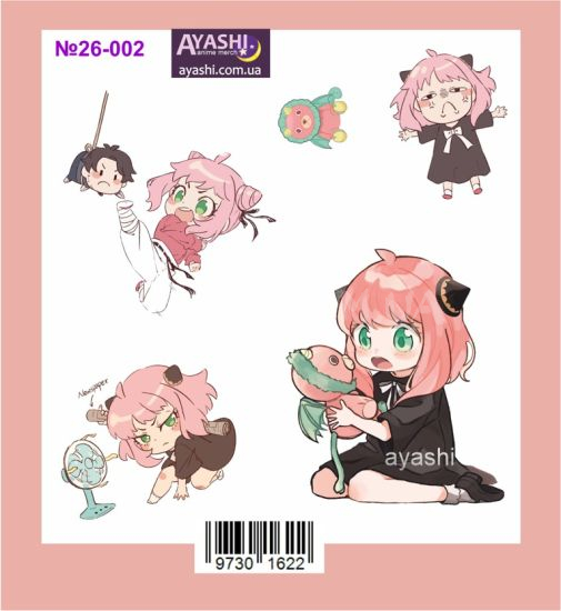 Наліпки Spy x Family №26-002 Наліпки Spy x Family №26-002