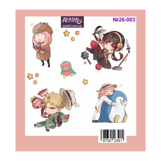 Наліпки Spy x Family №26-003 Наліпки Spy x Family №26-003