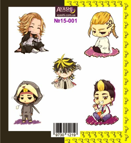 Наклейки Tokyo Revengers №15-001 Наклейки Tokyo Revengers №15-001