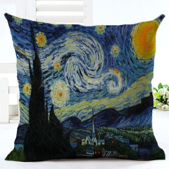 Подушка 43*43 см Нічний пейзаж Подушка 43*43 см Нічний пейзаж
