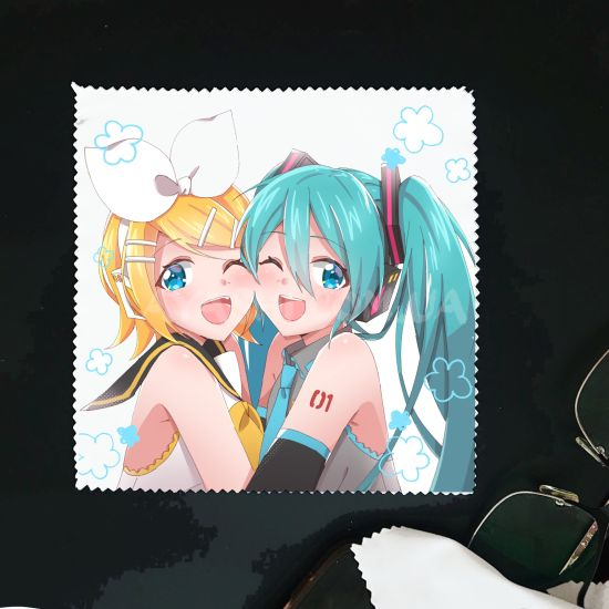 Серветка для окулярів Project Sekai СР-00003 Міку та Рін  Серветка для окулярів Project Sekai СР-00003 Міку та Рін 