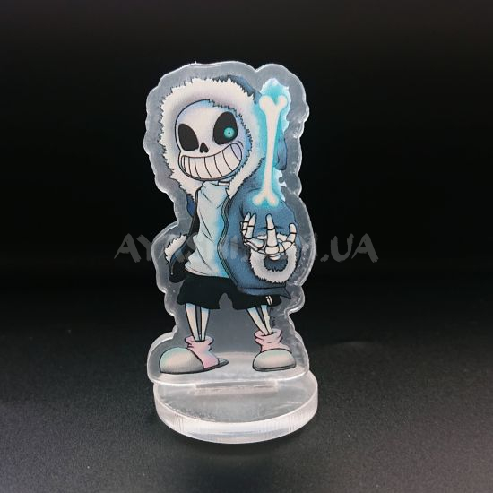 Стенд Акриловый мини СТ-0011-04 Undertale Sans в капюшоне синяя кость Стенд Акриловый мини СТ-0011-04 Undertale Sans в капюшоне синяя кость
