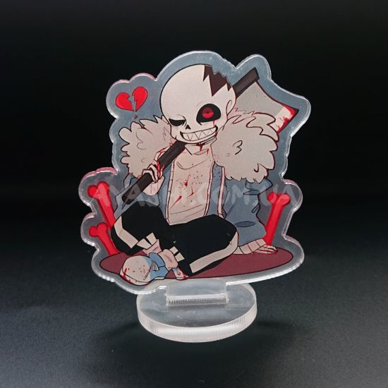 Стенд  СТ-0011-06 Undertale Sans сидить з сокирою акриловий міні Стенд  СТ-0011-06 Undertale Sans сидить з сокирою акриловий міні