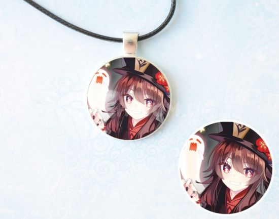 Кулон №945-0039 Genshin Impact Ху Тао, 25мм Кулон №945-0039 Genshin Impact Ху Тао, 25мм