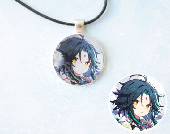 Кулон №945-0040 Genshin Impact Сяо, 25мм Кулон №945-0040 Genshin Impact Сяо, 25мм