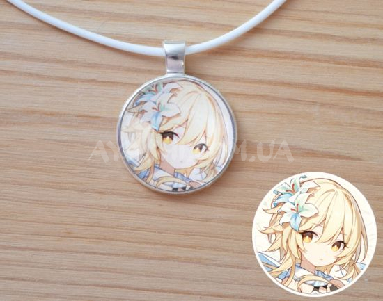 Кулон №946-0044 Genshin Impact Путешественница Люмин, 25мм Кулон №946-0044 Genshin Impact Путешественница Люмин, 25мм