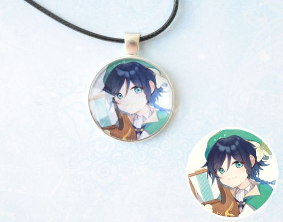 Кулон №945-0046 Genshin Impact Венти, 25мм Кулон №945-0046 Genshin Impact Венти, 25мм