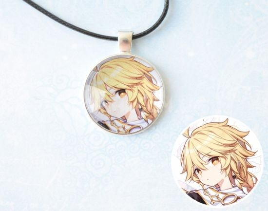 Кулон №945-0047 Genshin Impact Путешественник Итэр, 25мм Кулон №945-0047 Genshin Impact Путешественник Итэр, 25мм