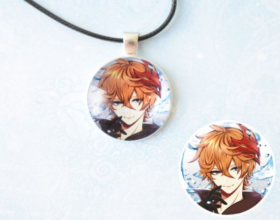 Кулон №945-0049 Genshin Impact Тарталья , 25мм Кулон №945-0049 Genshin Impact Тарталья , 25мм