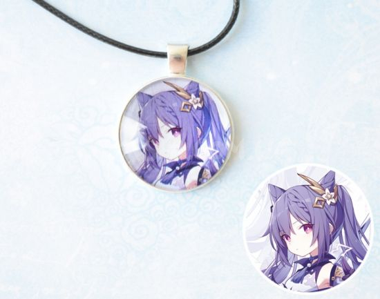 Кулон №945-0060 Genshin Impact Ке Цин, 25мм Кулон №945-0060 Genshin Impact Ке Цин, 25мм