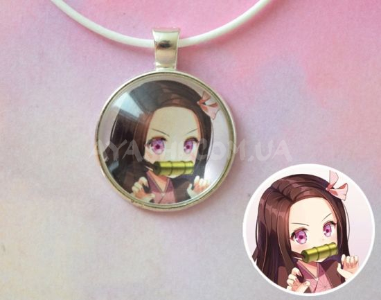 Кулон №946-0066 Demon Slayer, Незуко , 25мм Кулон №946-0066 Demon Slayer, Незуко , 25мм