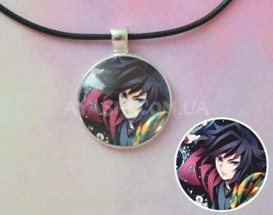 Кулон №945-0098 Demon Slayer, Гію Томіока, 25мм Кулон №945-0098 Demon Slayer, Гію Томіока, 25мм