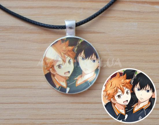 Кулон №945-0102 Haikyuu!!, Шойо Хіната , Тобіо Кагєяма, 25мм Кулон №945-0102 Haikyuu!!, Шойо Хіната , Тобіо Кагєяма, 25мм
