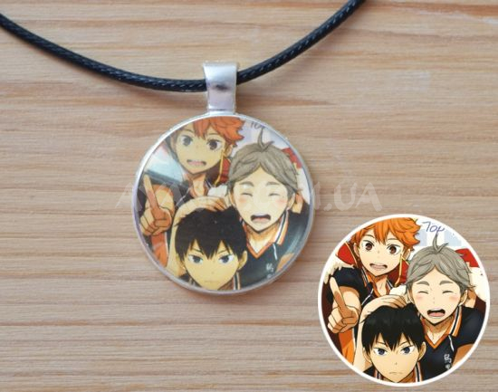 Кулон №945-0110 Haikyuu!!, Шоё Хината, Тобио Кагеяма , Коуши Сугавара , 25мм Кулон №945-0110 Haikyuu!!, Шоё Хината, Тобио Кагеяма , Коуши Сугавара , 25мм