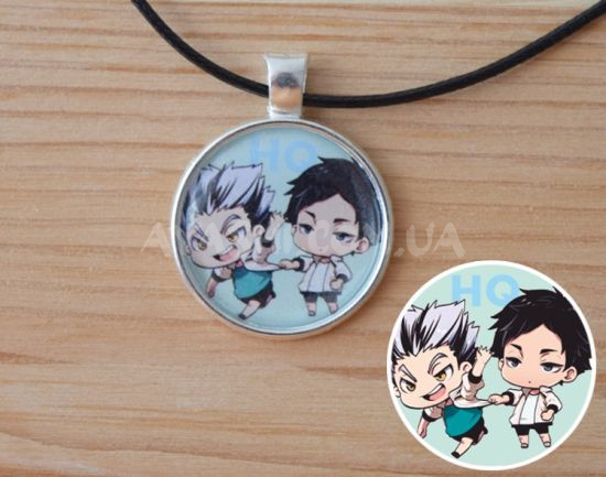 Кулон №945-0133 Haikyuu!!, Кейджи и Котаро , 25мм Кулон №945-0133 Haikyuu!!, Кейджи и Котаро , 25мм