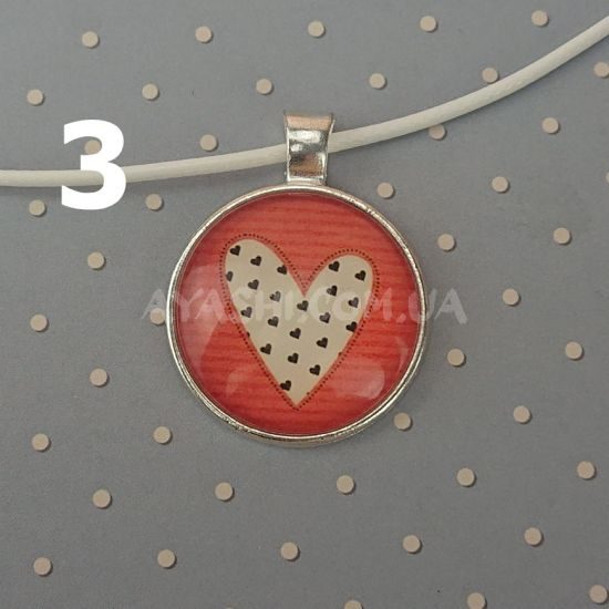 Кулон №0011 Сердце, 25мм, 1 шт на вибор №3