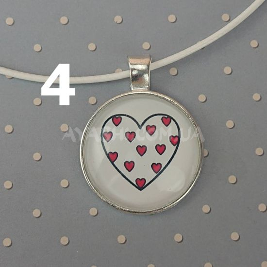 Кулон №0011 Сердце, 25мм, 1 шт на вибор №4