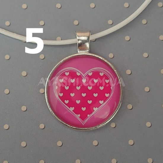 Кулон №0011 Сердце, 25мм, 1 шт на вибор №5