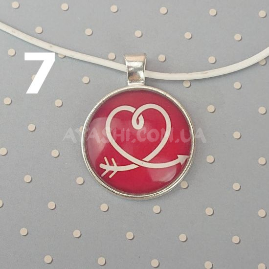 Кулон №0011 Сердце, 25мм, 1 шт на вибор №7