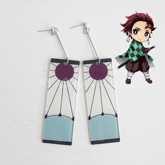 Серьги №0009-7 Kimetsu no Yaiba (швензы гвоздики ), 1 пара Серьги №0009-7 Kimetsu no Yaiba (швензы гвоздики ), 1 пара