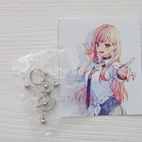 Косплей My Dress Up Darling, набор Марин, серьги-клипсы №0043 Косплей My Dress Up Darling, набор Марин, серьги-клипсы №0043