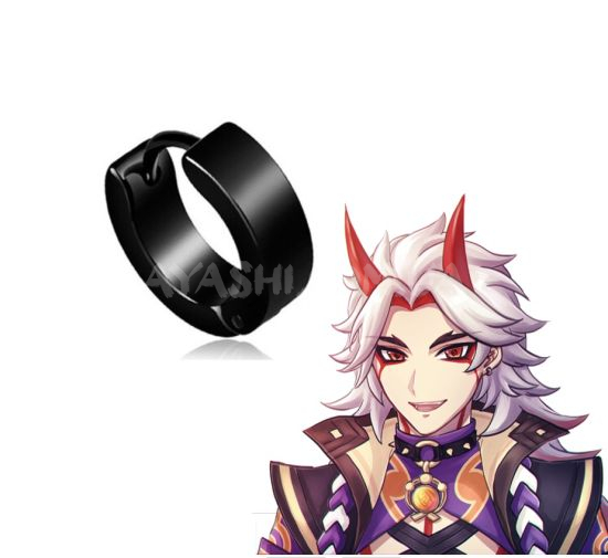 Сережка №0044-2 Кругла чорна, 1 шт Сережка №0044-2 Кругла чорна, 1 шт