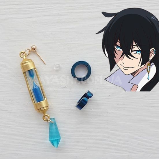 Серьга и 2 клипсы №0047 Vanitas no Carte (золото и синий) Серьга и 2 клипсы №0047 Vanitas no Carte (золото и синий)