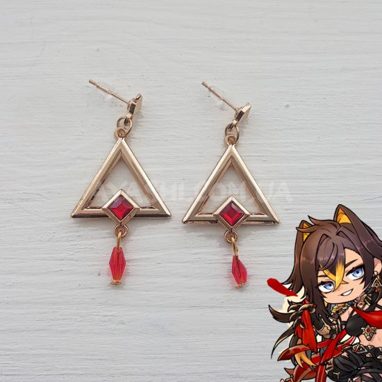 Сережки №0055 Genshin Impact Дехья (швензи гвоздики), 1 пара Сережки №0055 Genshin Impact Дехья (швензи гвоздики), 1 пара
