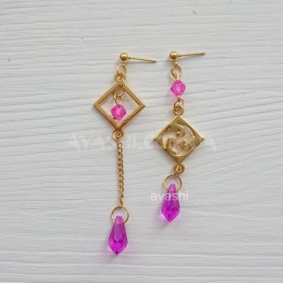 Сережки №0028 Genshin Impact Електро (швензи гвоздики), 1 пара Сережки №0028 Genshin Impact Електро (швензи гвоздики), 1 пара