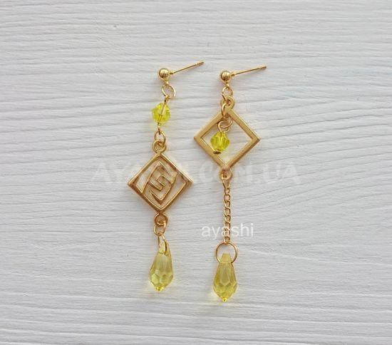 Сережки №0029 Genshin Impact Гео швензи гвоздики Сережки №0029 Genshin Impact Гео швензи гвоздики