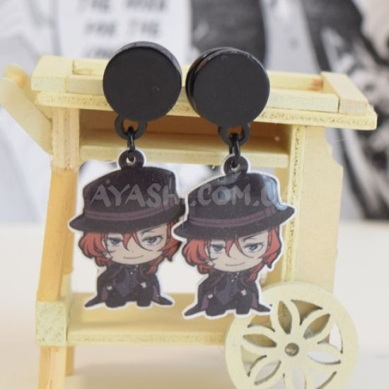 Сережки №0002 Bungou  Stray Dogs 1 пара Сережки №0002 Bungou  Stray Dogs 1 пара