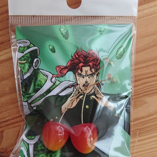 Сережки №0033-2 Jojo's Bizarre Adventure Вишні світлі, 1 пара Сережки №0033-2 Jojo's Bizarre Adventure Вишні світлі, 1 пара