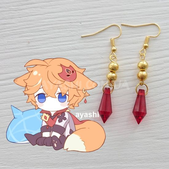 Сережки №0022 Genshin Impact (швензи гачки), 1 пара Сережки №0022 Genshin Impact (швензи гачки), 1 пара