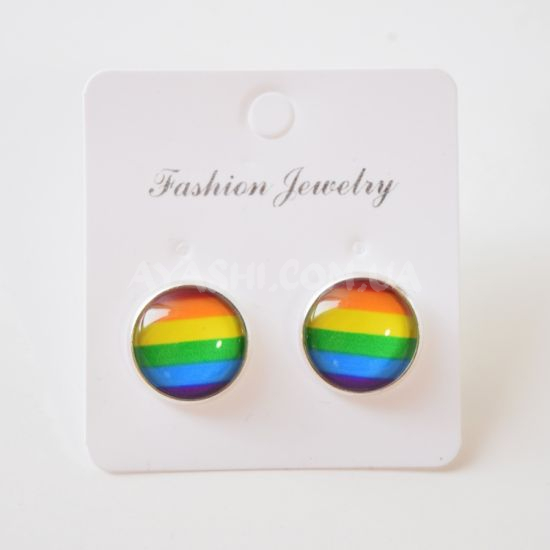 Серьги №0010 Радужные LGBT швензы гвоздики Серьги №0010 Радужные LGBT швензы гвоздики