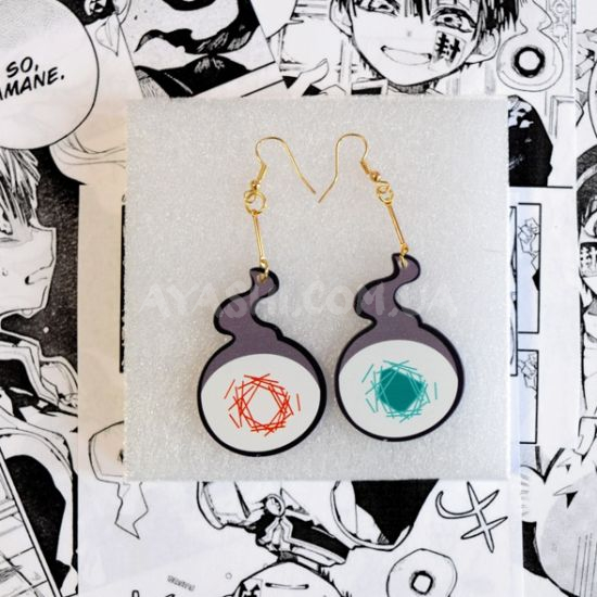 Сережки №0006 Toilet-bound Hanako-kun , Хакудзьодаї, 1 пара Сережки №0006 Toilet-bound Hanako-kun , Хакудзьодаї, 1 пара