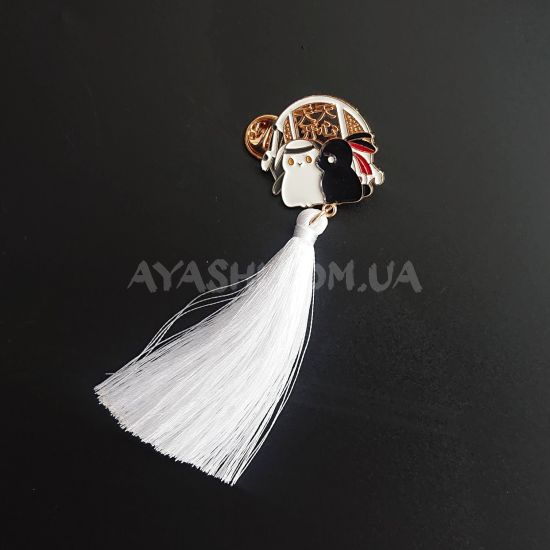 Значок PIN-0007-105 Mo Dao Zu Shi Кролики с белой кисточкой  Значок PIN-0007-105 Mo Dao Zu Shi Кролики с белой кисточкой 