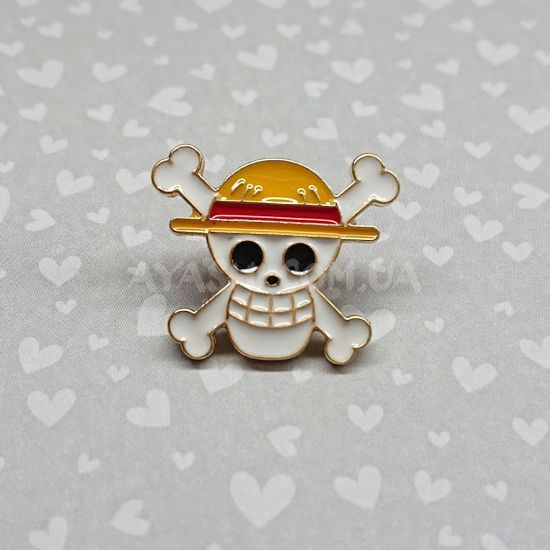 Значок PIN-0012-29 Ван Піс череп у капелюсі Значок PIN-0012-29 Ван Піс череп у капелюсі