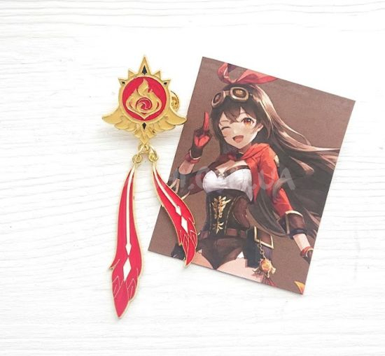 Значок PIN-0012-12 Genshin Impact Око бога Ембер Значок PIN-0012-12 Genshin Impact Око бога Ембер