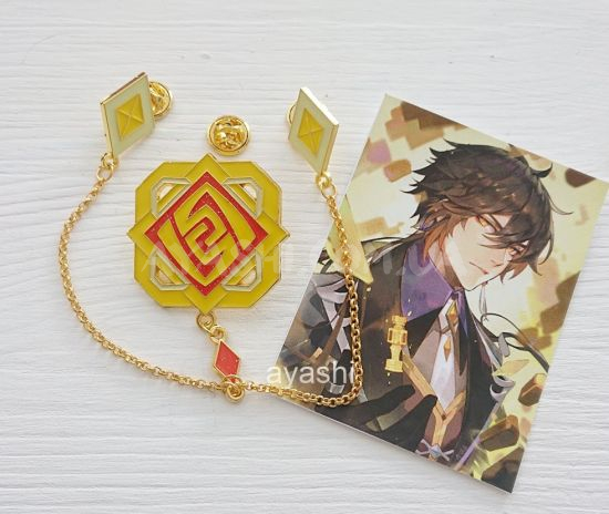 Значок PIN-0012-15 Genshin Impact Чжун Лі Око бога Значок PIN-0012-15 Genshin Impact Чжун Лі Око бога