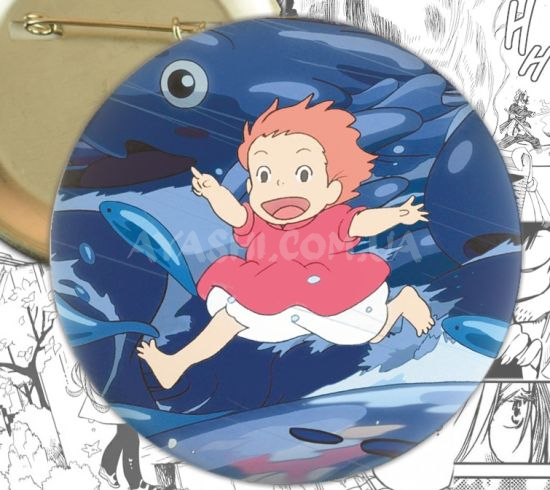 Значок Ghibli Studio:Ponyo on the Cliff by the Sea 000424 Значок Ghibli Studio:Ponyo on the Cliff by the Sea 000424