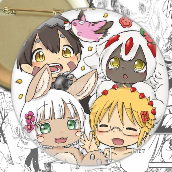 Значок Made in Abyss 004319 Ріко, Рег, Фапута , Наначі  Значок Made in Abyss 004319 Ріко, Рег, Фапута , Наначі 