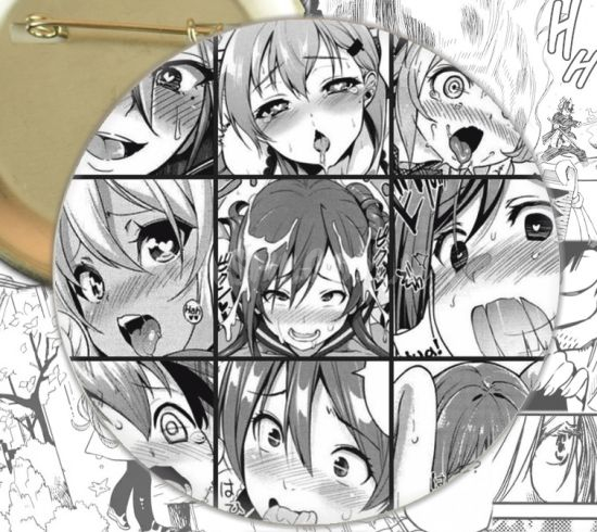 Значок Ahegao 000641 Значок Ahegao 000641