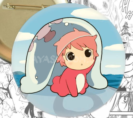 Значок Ghibli Studio:Ponyo on the Cliff by the Sea 000724 Значок Ghibli Studio:Ponyo on the Cliff by the Sea 000724