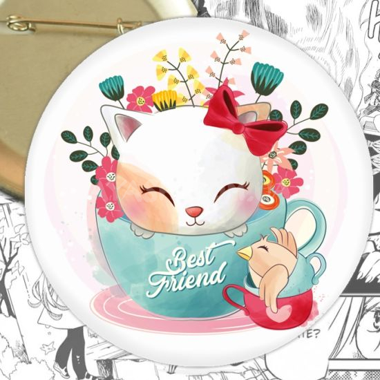 Значок Cats 001703  Best Friend Значок Cats 001703  Best Friend