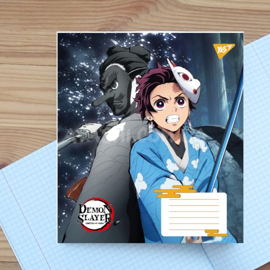Зошит шкільний Yes Demon slayer. Power 767288-4, 24 аркуші клітинка Танджіро  Зошит шкільний Yes Demon slayer. Power 767288-4, 24 аркуші клітинка Танджіро 
